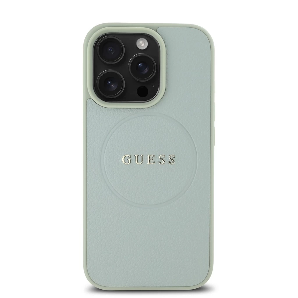 Guess PU Grained Classic Logo MagSafe tok iPhone 16 Pro Max készülékhez zöld
