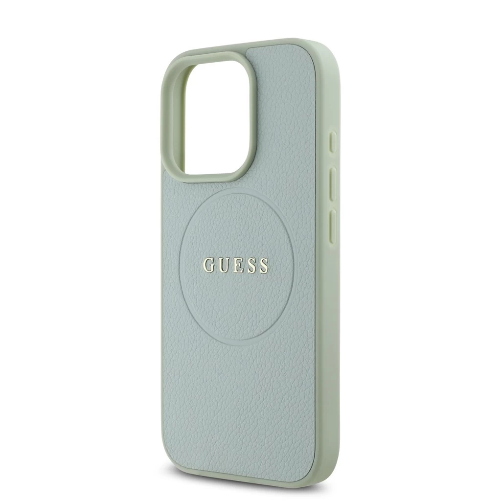 Guess PU Grained Classic Logo MagSafe tok iPhone 16 Pro Max készülékhez zöld