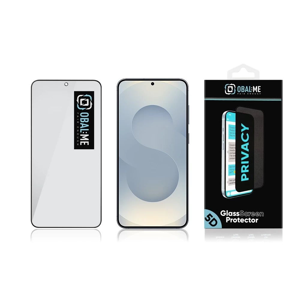 OBAL:ME Privacy 5D üveg kijelzővédő Samsung Galaxy S25 készülékhez fekete