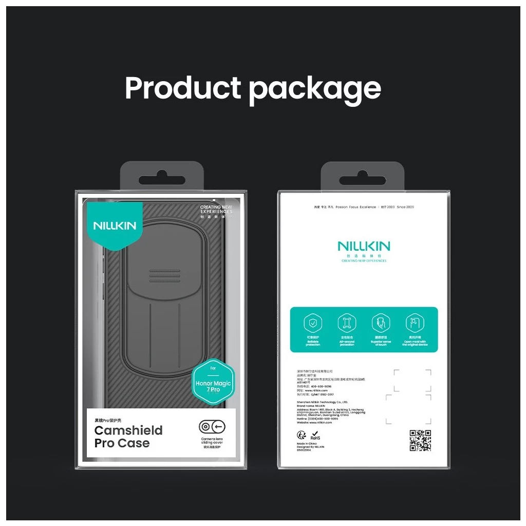 Nillkin CamShield PRO kemény tok Honor Magic7 Pro készülékhez fekete