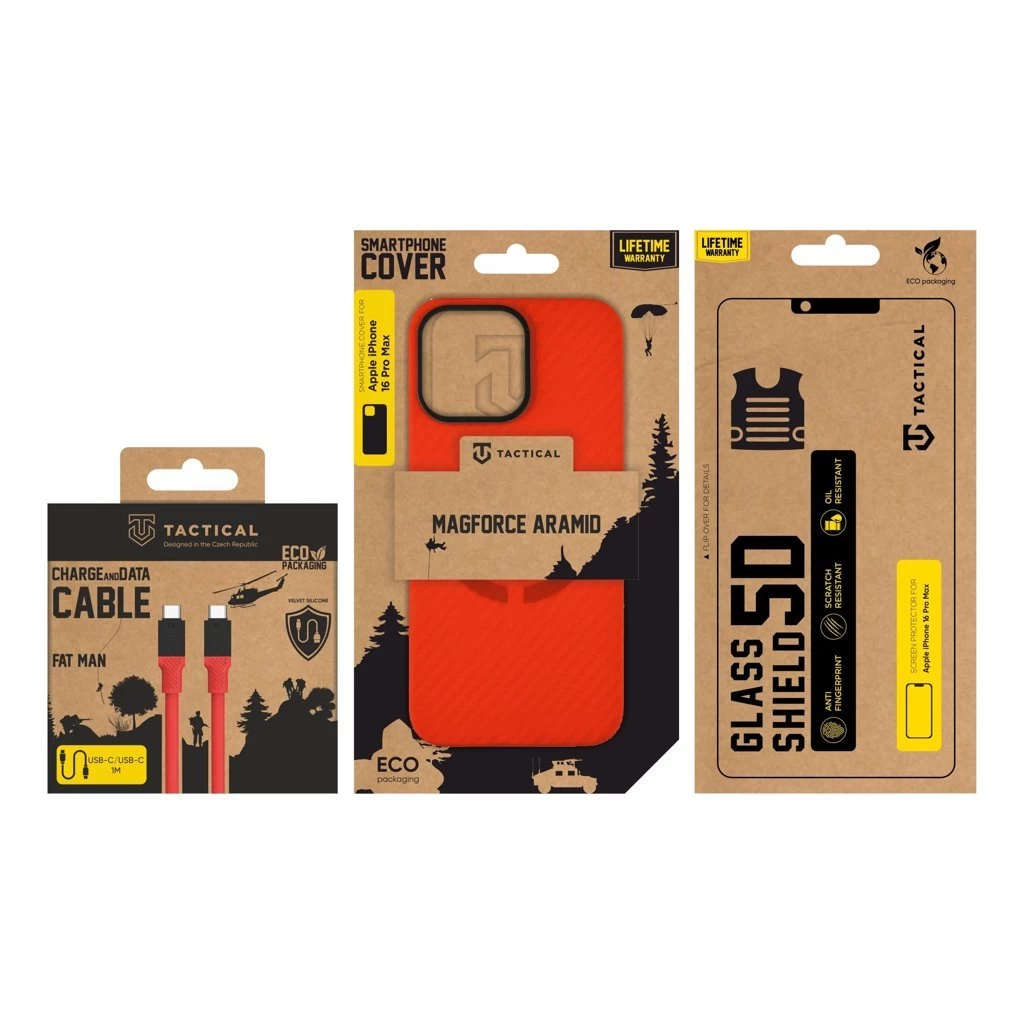 Tactical Limited Edition Combo Apple iPhone 16 Pro Max készülékhez piros