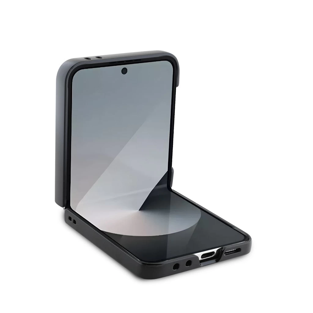 Guess PU 4G Metal Logo tok Samsung Galaxy Z Flip 6 készülékhez barna