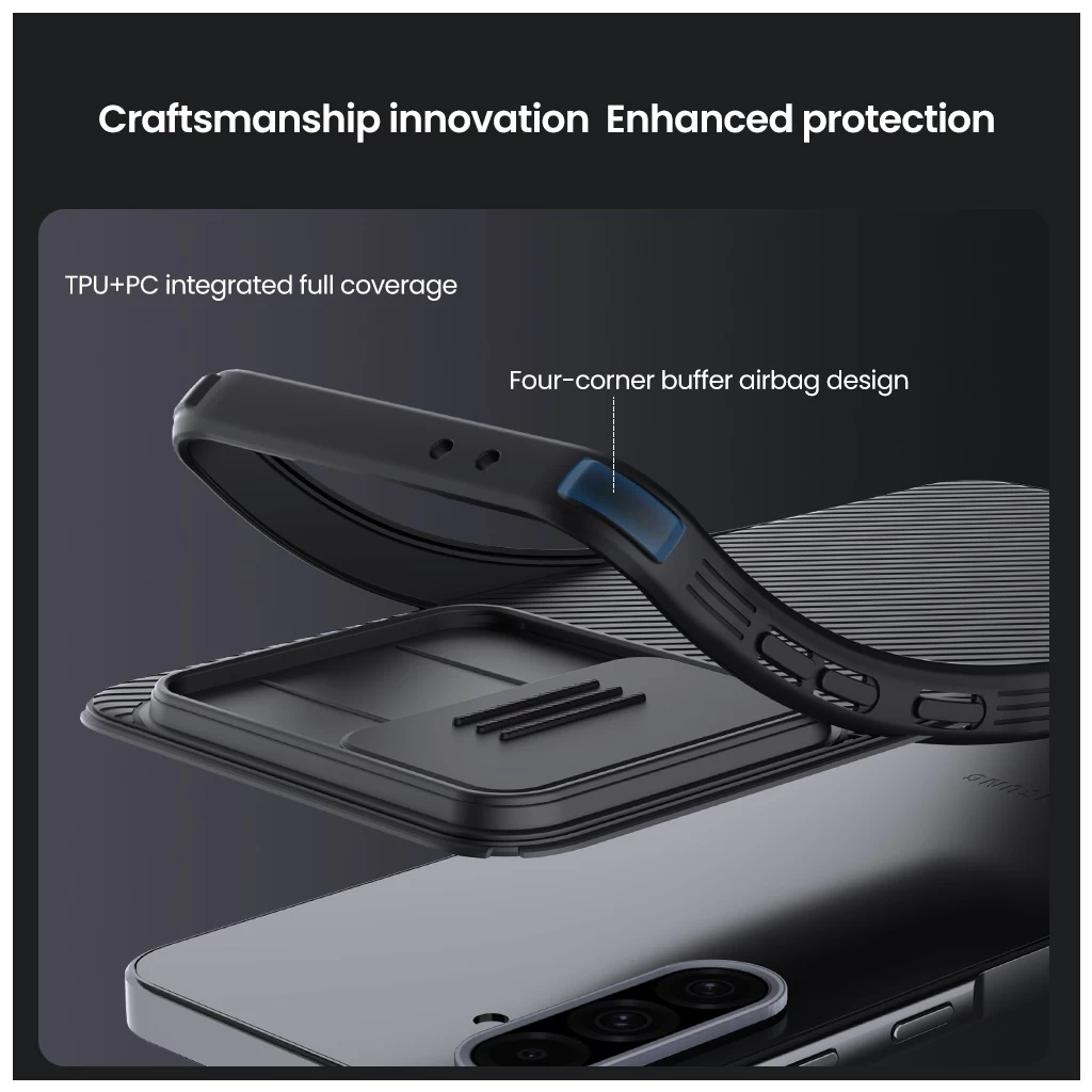 Nillkin CamShield PRO mágneses merev tok Samsung Galaxy A36 5G készülékhez fekete