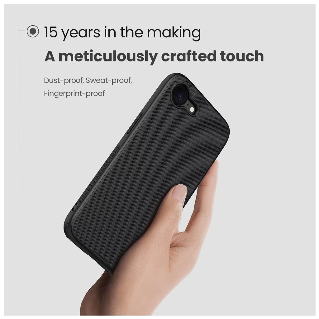 Nillkin Super Frosted PRO hátsó tok Apple iPhone 16e készülékhez fekete