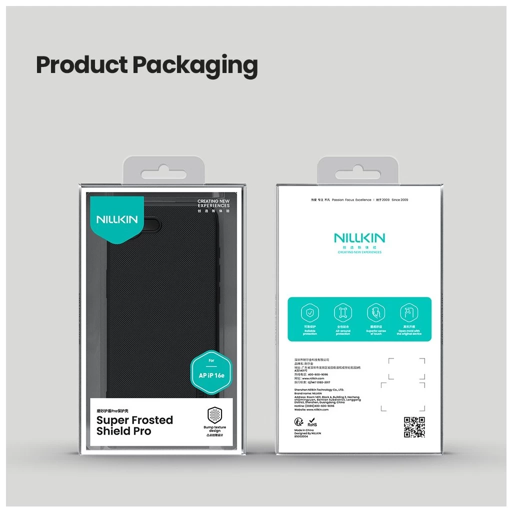 Nillkin Super Frosted PRO hátsó tok Apple iPhone 16e készülékhez fekete