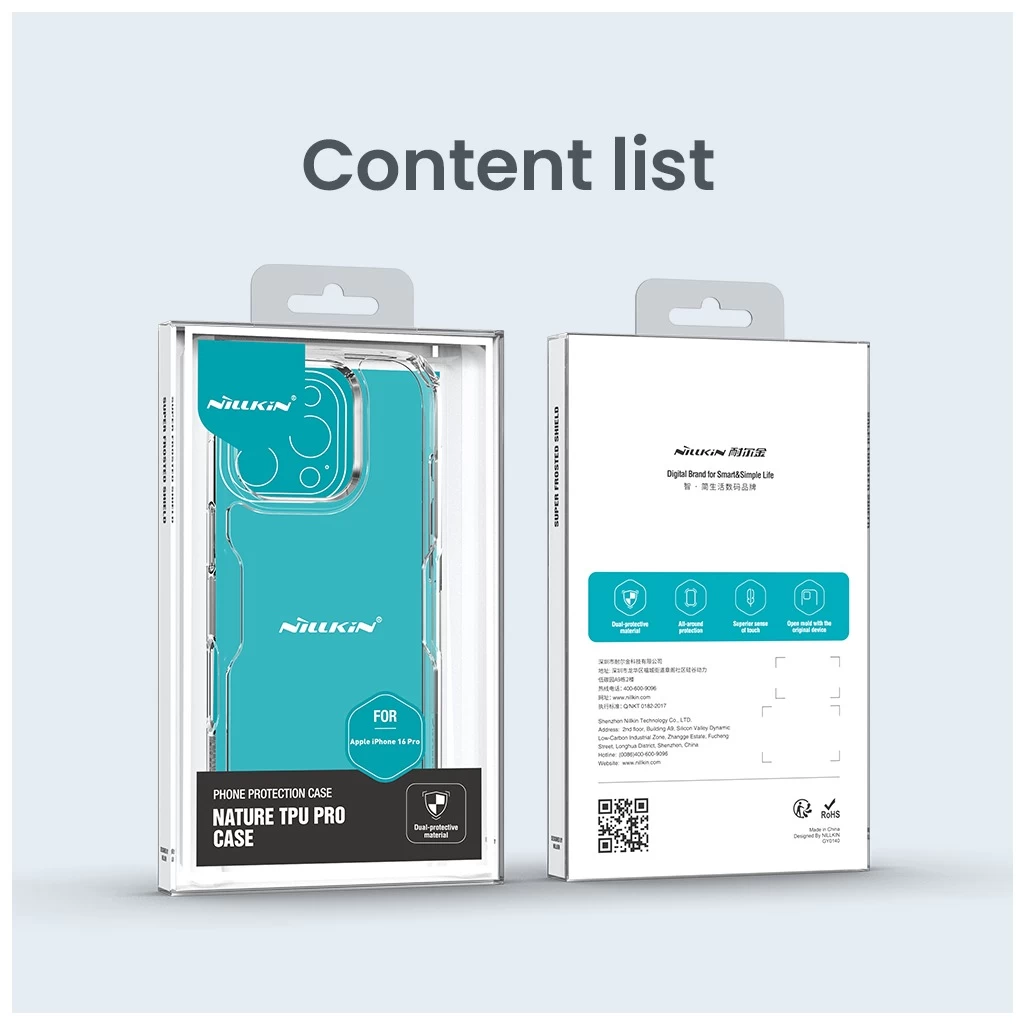 Nillkin Nature TPU PRO tok Apple iPhone 16 Pro készülékhez átlátszó