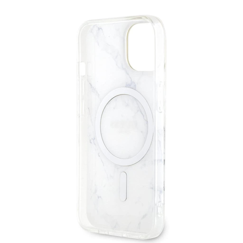 Guess IML Marble MagSafe tok iPhone 13 készülékhez fehér