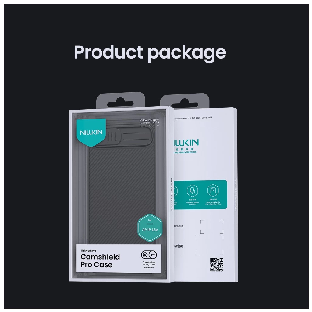Nillkin CamShield PRO kemény tok Apple iPhone 16e készülékhez fekete