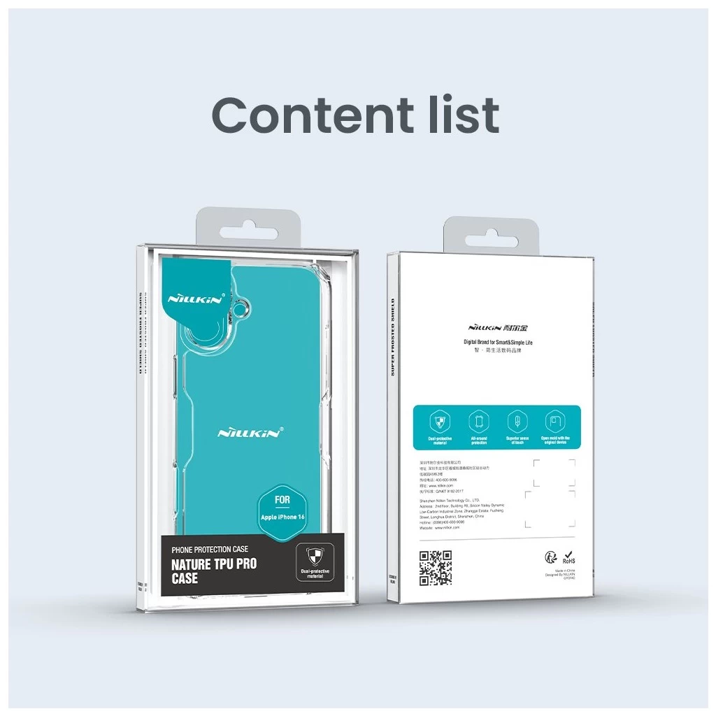 Nillkin Nature TPU PRO tok Apple iPhone 16 készülékhez kék