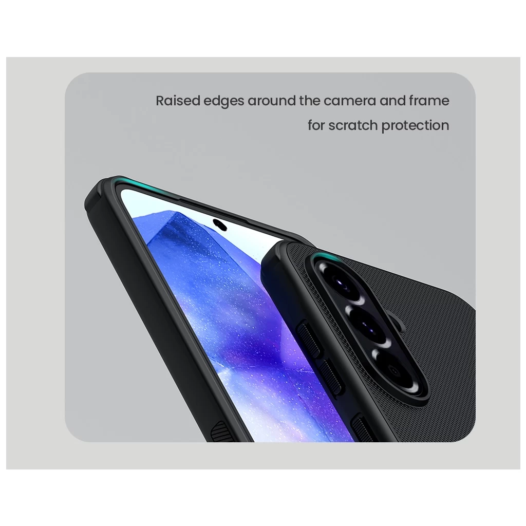 Nillkin Super Frosted PRO hátsó tok Samsung Galaxy A56 5G készülékhez fekete