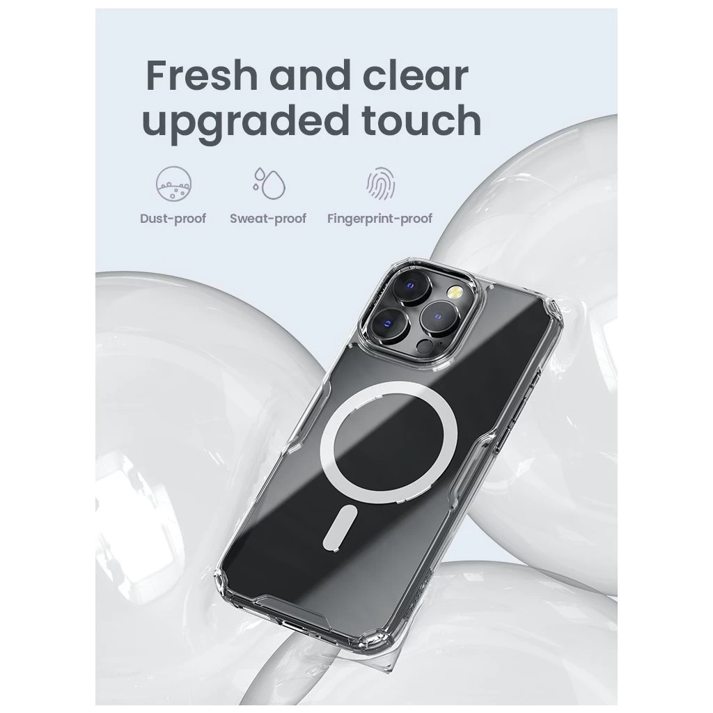 Nillkin Nature TPU PRO mágneses tok Apple iPhone 16 Pro Max készülékhez átlátszó