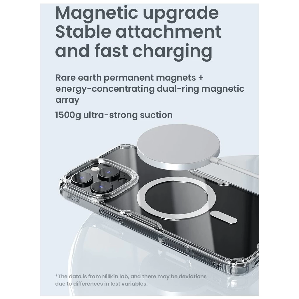Nillkin Nature TPU PRO mágneses tok Apple iPhone 16 Pro Max készülékhez átlátszó