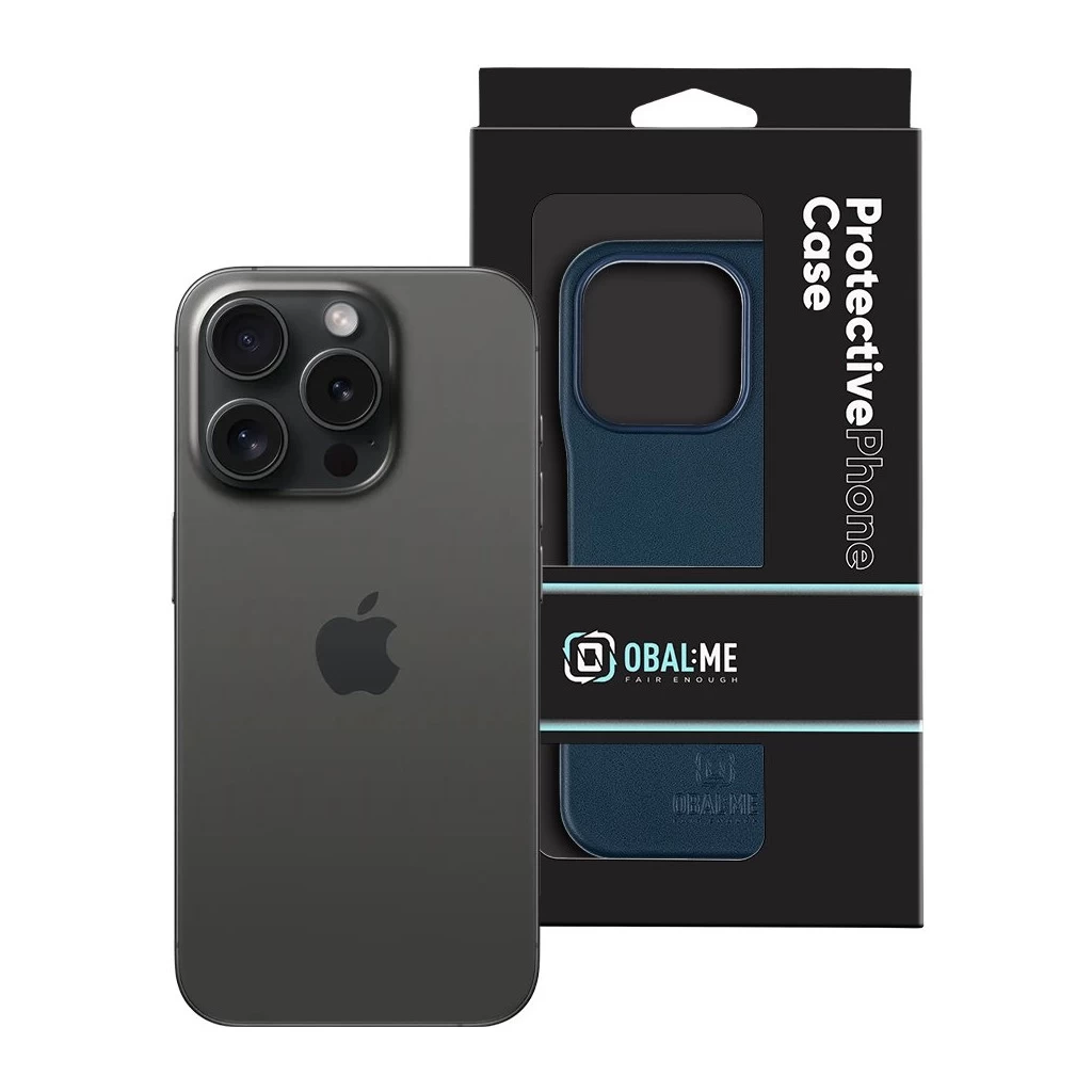 OBAL:ME LeatherTanga tok Apple iPhone 15 Pro készülékhez kék