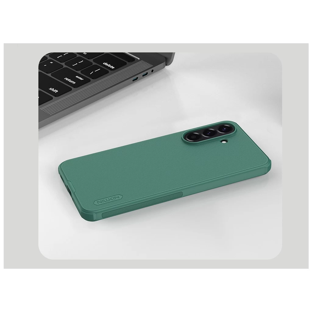 Nillkin Super Frosted PRO hátsó tok Samsung Galaxy A56 5G készülékhez sötétzöld
