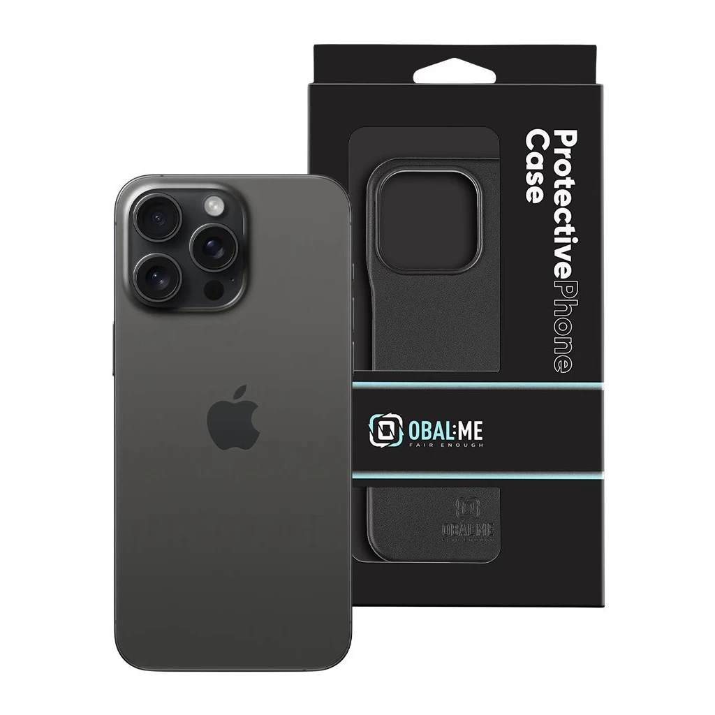 OBAL:ME LeatherTanga tok Apple iPhone 15 Pro Max készülékhez fekete