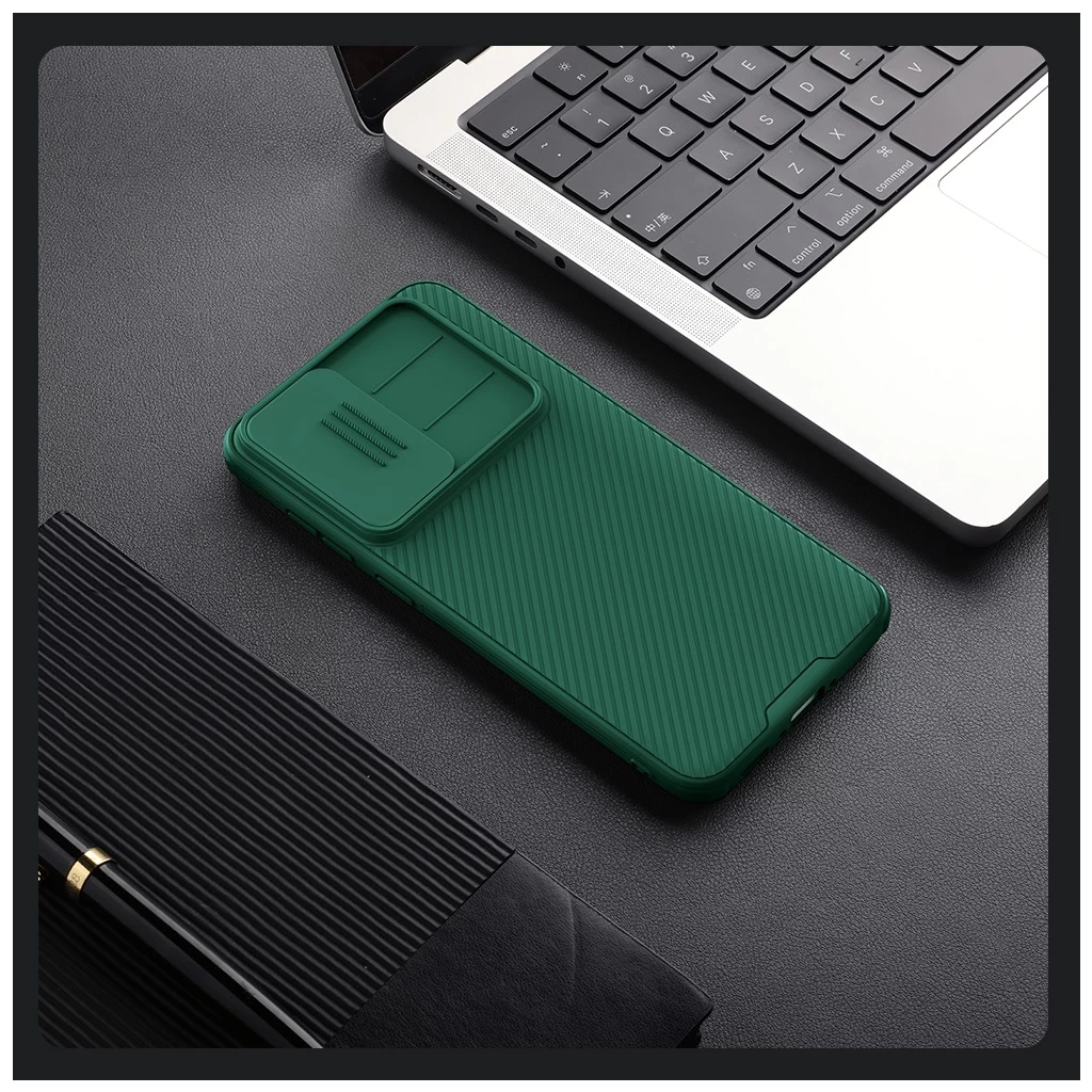 Nillkin CamShield PRO kemény tok Samsung Galaxy A56 5G készülékhez sötét zöld