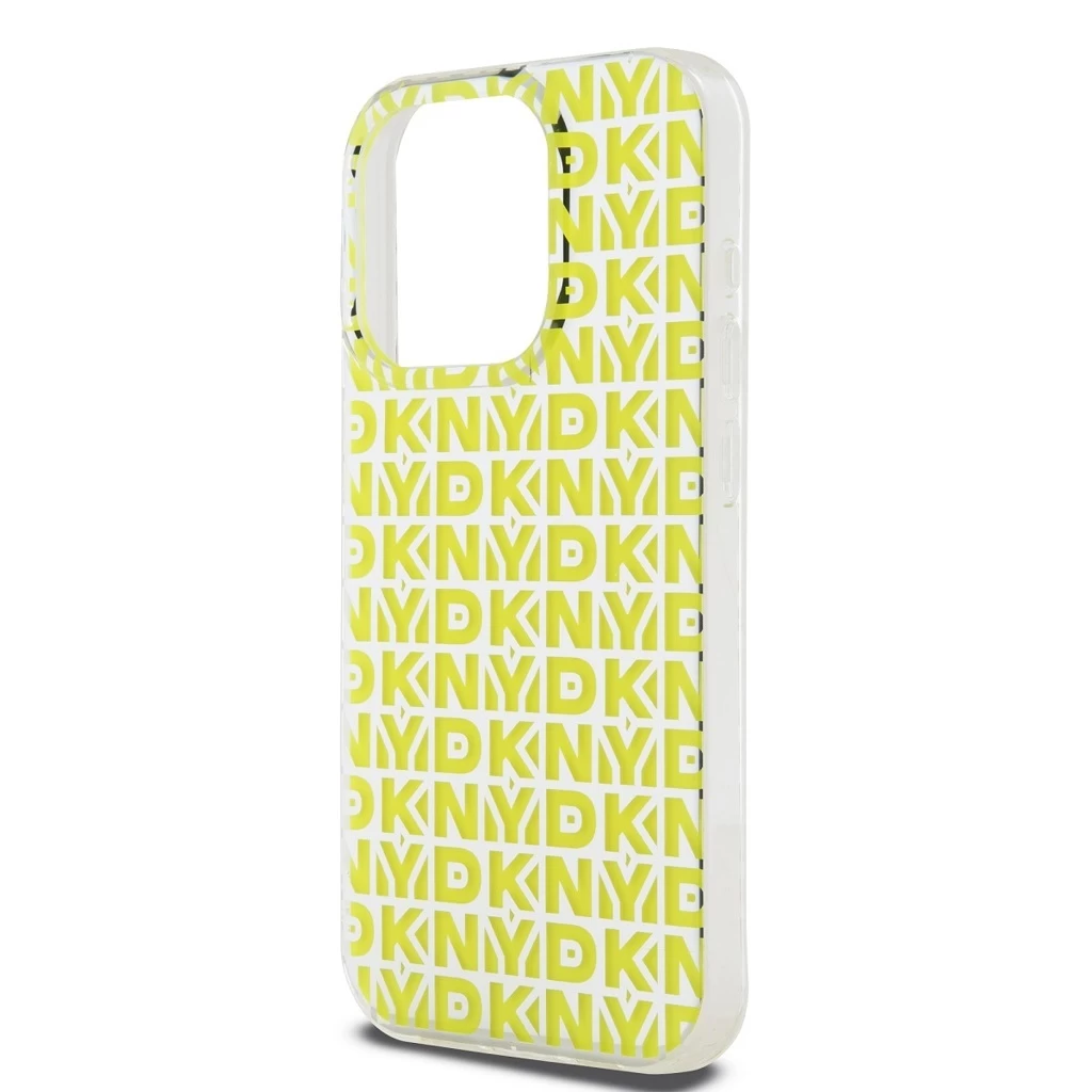 DKNY PC/TPU Repeat Pattern tok iPhone 15 Pro Max készülékhez sárga