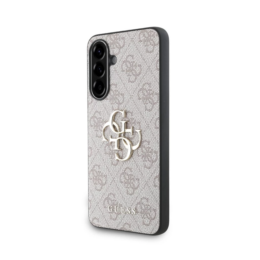 Guess PU 4G Metal Logo tok Samsung Galaxy A56 készülékhez rózsaszín