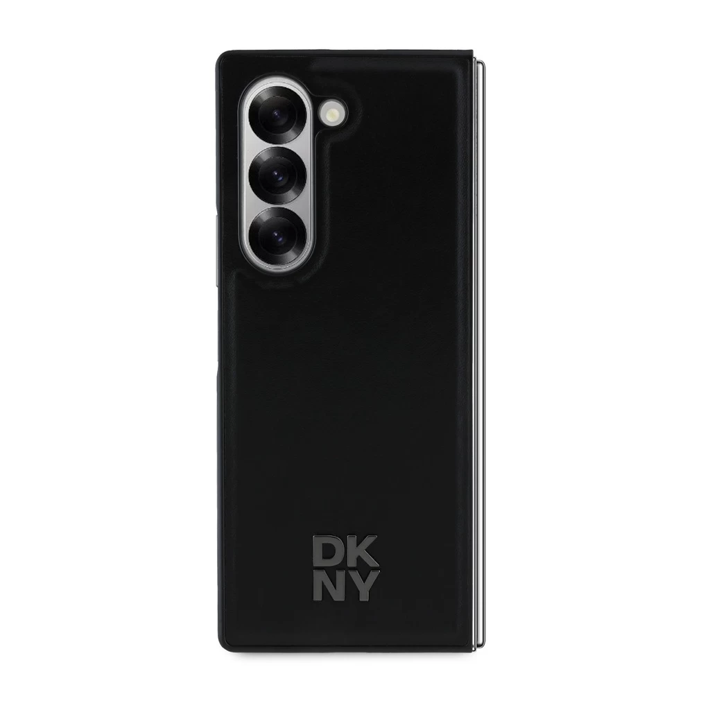 DKNY PU bőr Stack Logo MagSafe tok Samsung Galaxy Z Fold 6 készülékhez fekete