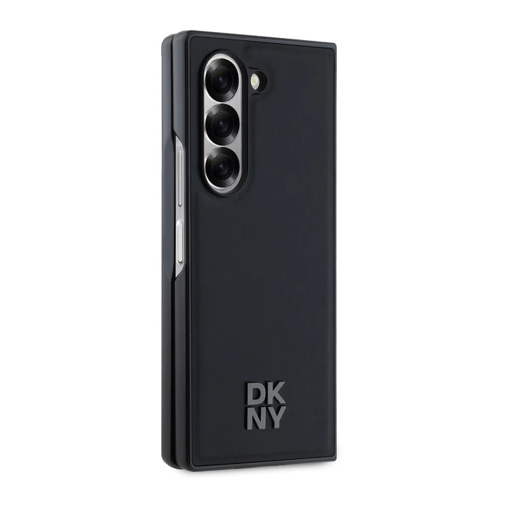 DKNY PU bőr Stack Logo MagSafe tok Samsung Galaxy Z Fold 6 készülékhez fekete