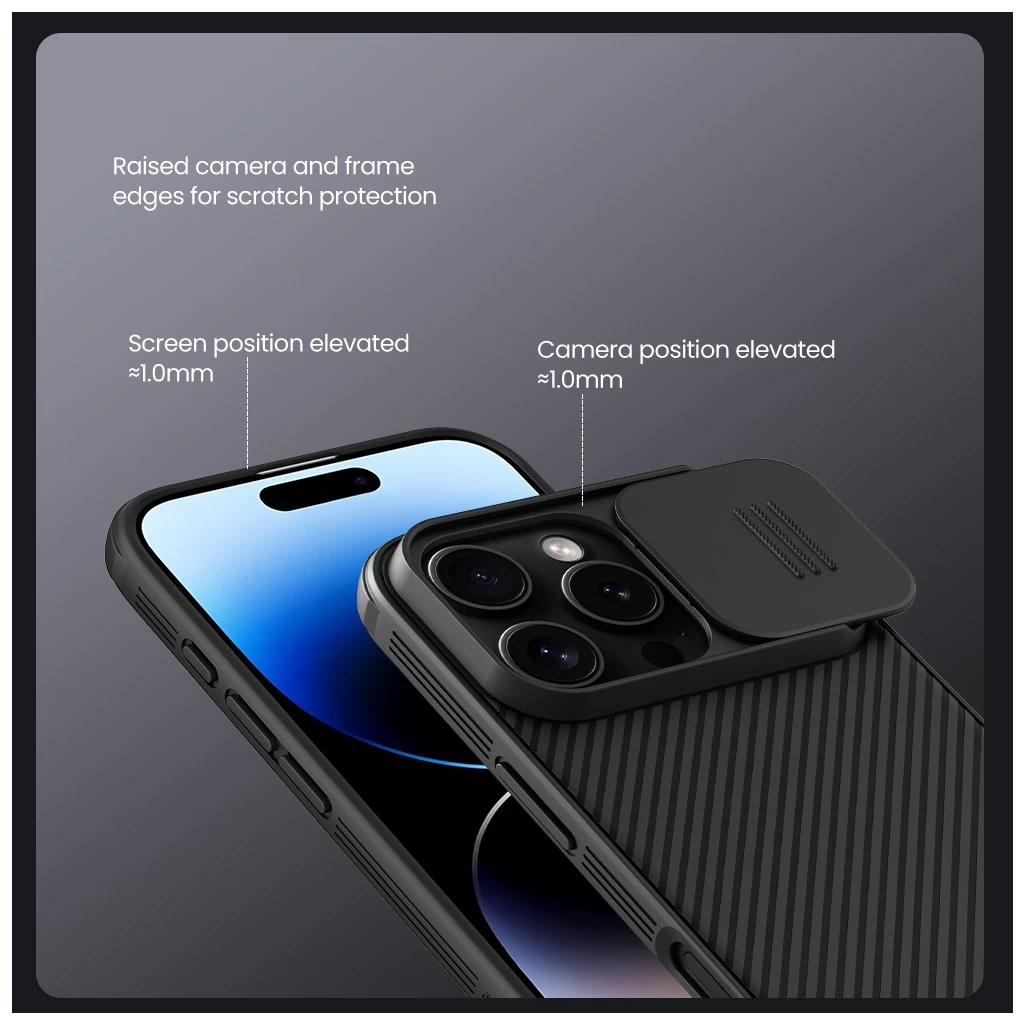 Nillkin CamShield PRO merev tok Apple iPhone 16 Pro készülékhez sötét zöld