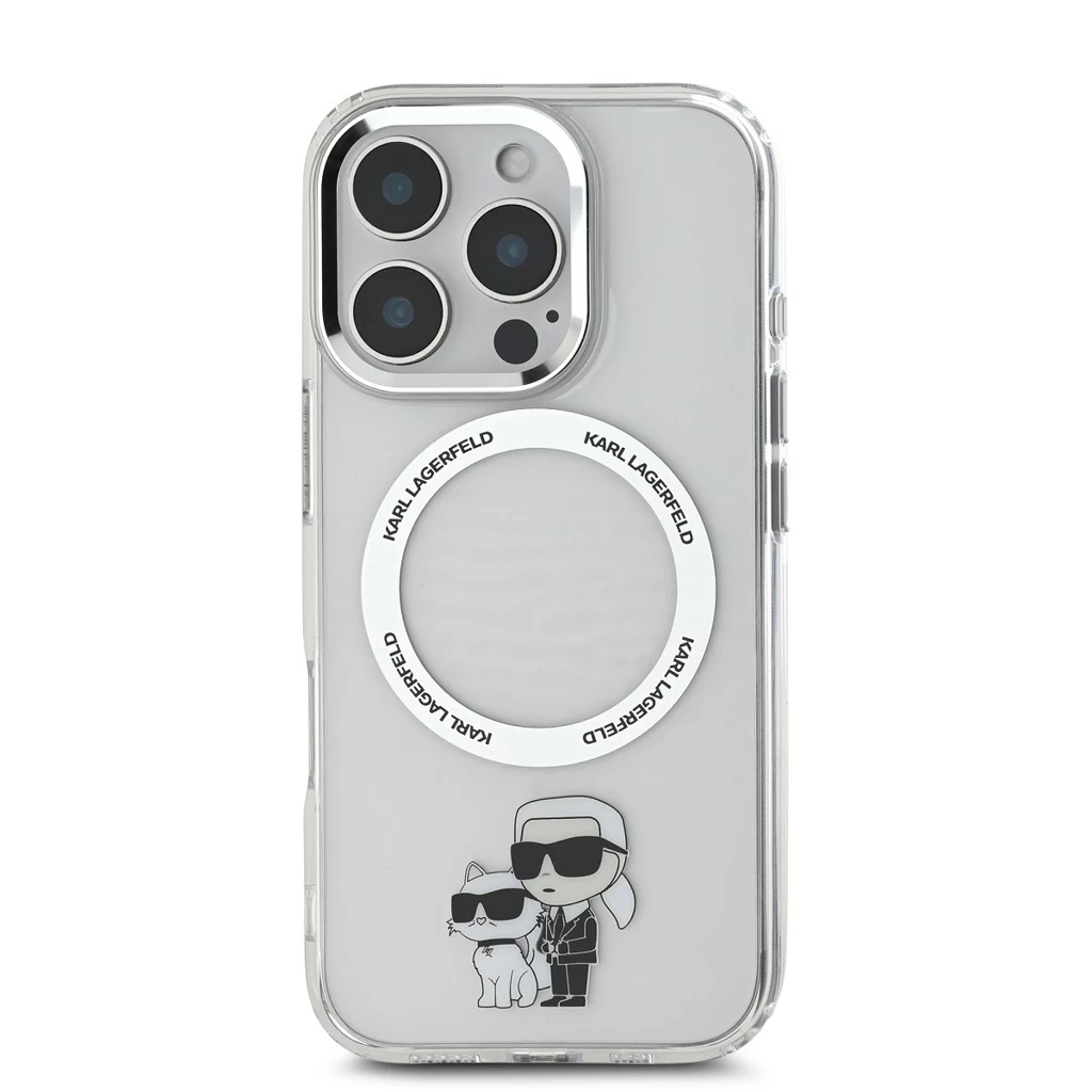Karl Lagerfeld IML Karl and Choupette MagSafe tok iPhone 16 Pro Max készülékhez átlátszó