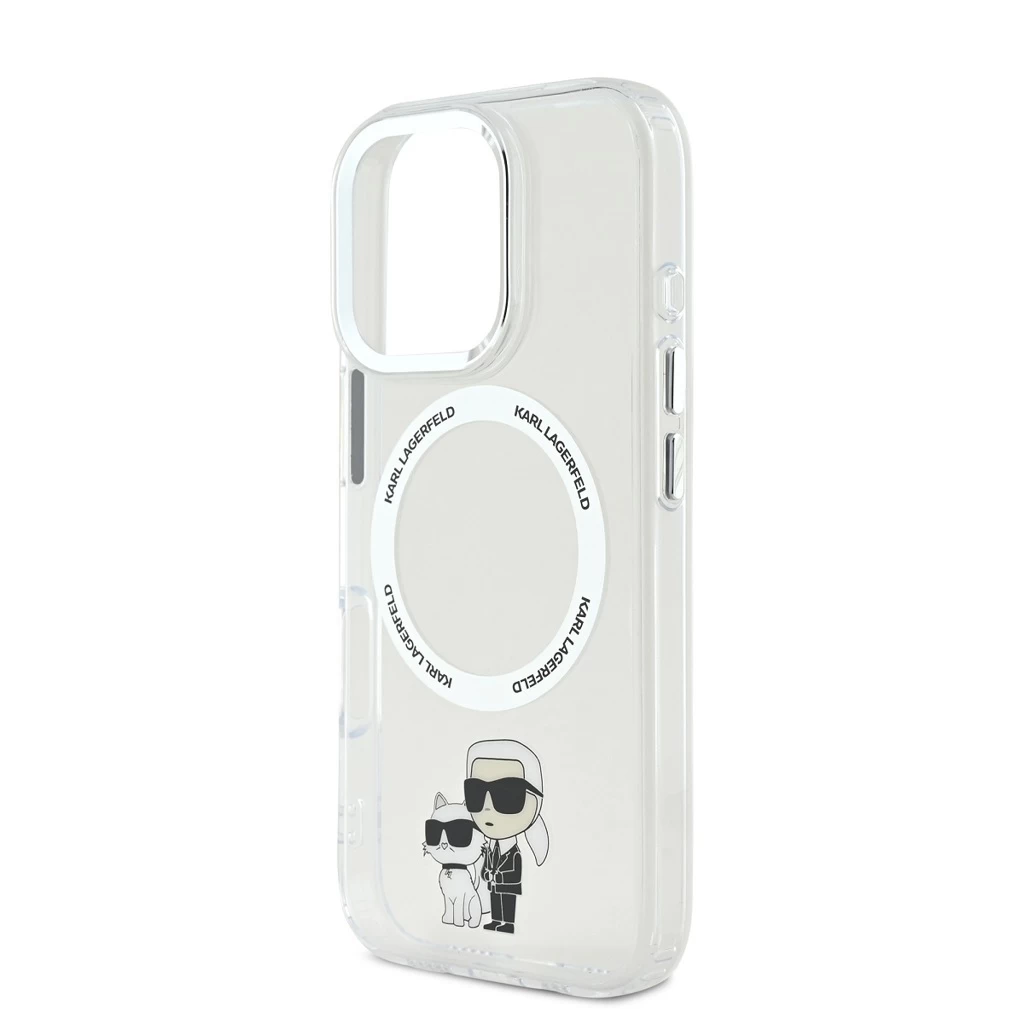 Karl Lagerfeld IML Karl and Choupette MagSafe tok iPhone 16 Pro Max készülékhez átlátszó