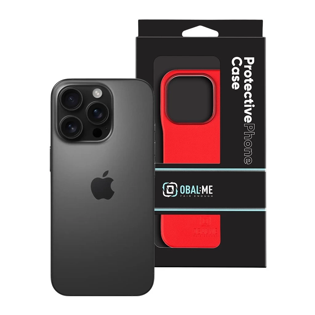 OBAL:ME LeatherTanga tok Apple iPhone 16 Pro készülékhez piros