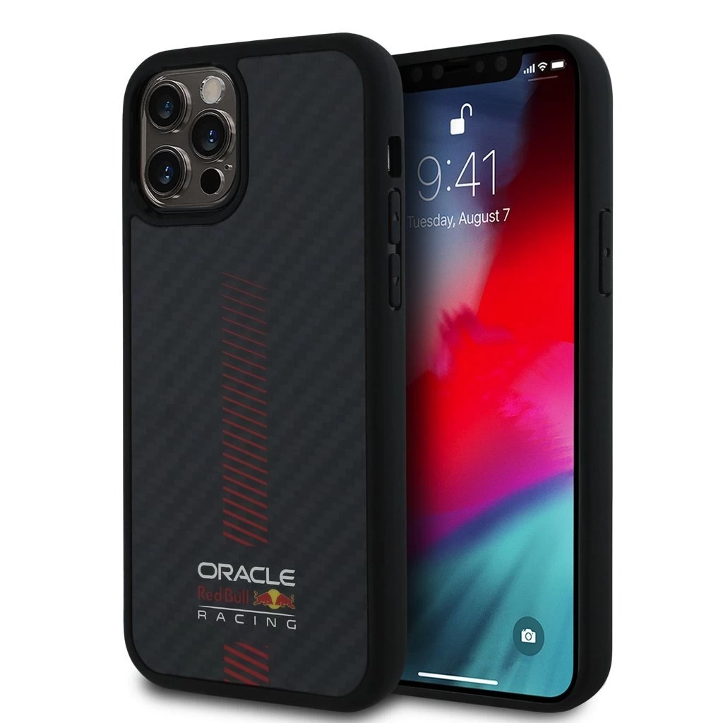 Red Bull Carbon Powerbar MagSafe tok iPhone 12/12 Pro készülékhez fekete