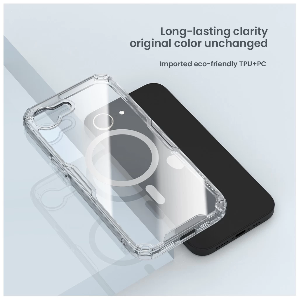 Nillkin Nature TPU PRO mágneses tok Apple iPhone 16e készülékhez áttetsző