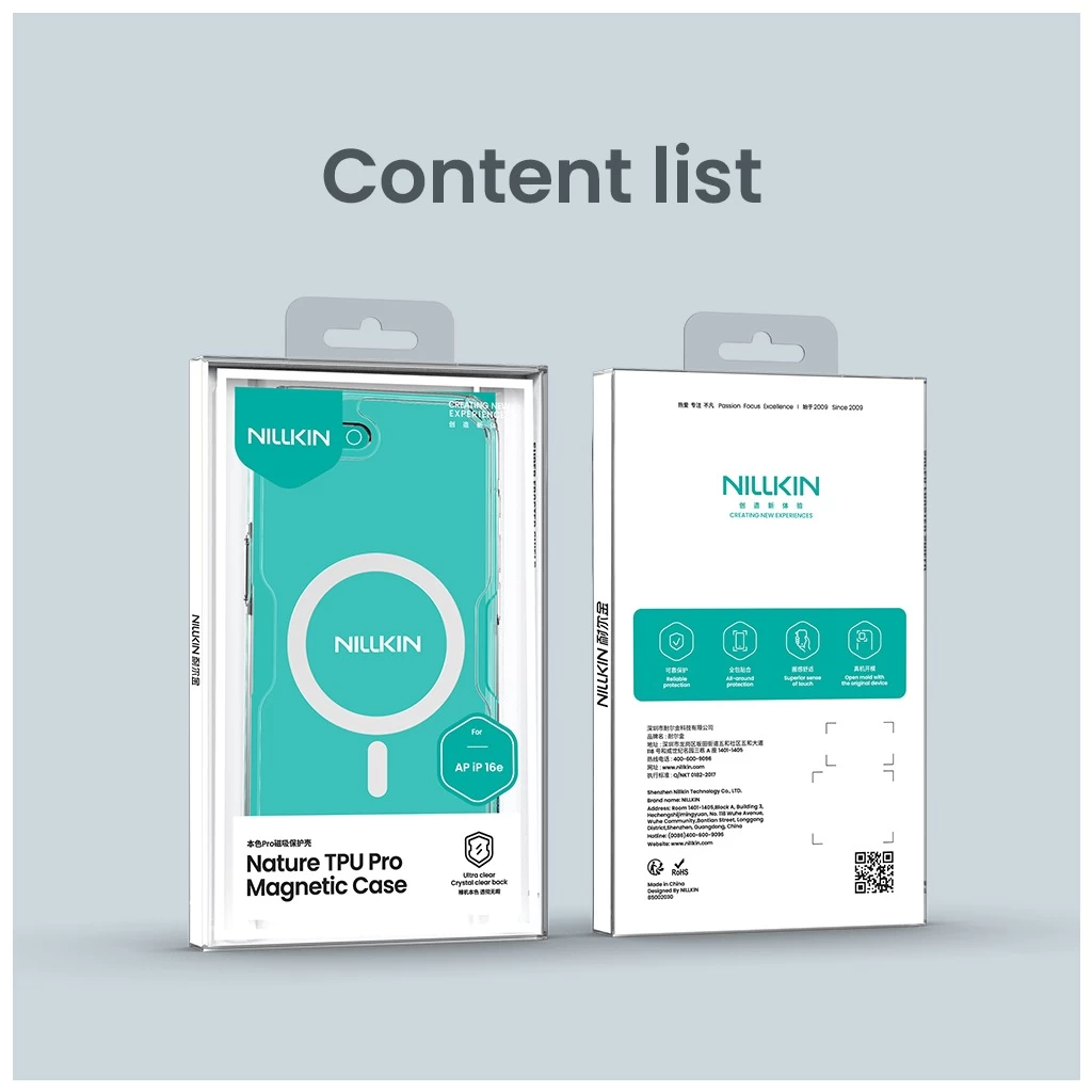 Nillkin Nature TPU PRO mágneses tok Apple iPhone 16e készülékhez áttetsző