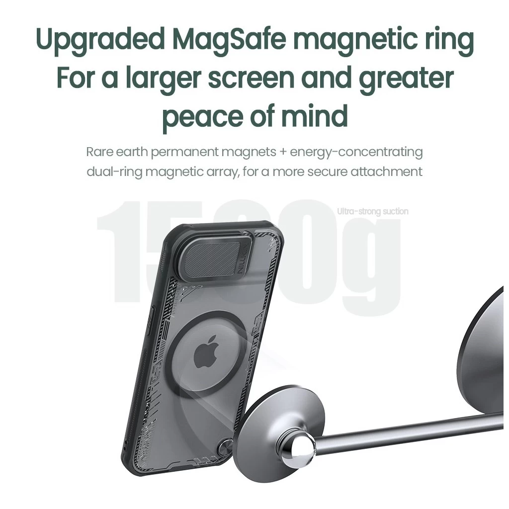 Nillkin Iceblade Prop Magnetic tok Apple iPhone 16e készülékhez fekete