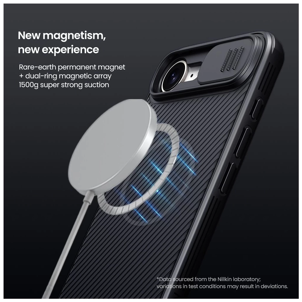Nillkin CamShield PRO mágneses kemény tok Apple iPhone 16e készülékhez fekete