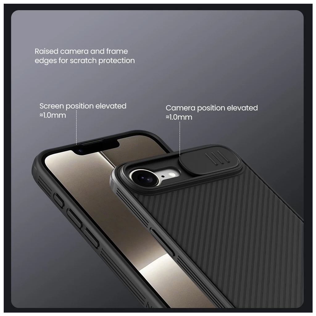 Nillkin CamShield PRO mágneses kemény tok Apple iPhone 16e készülékhez fekete