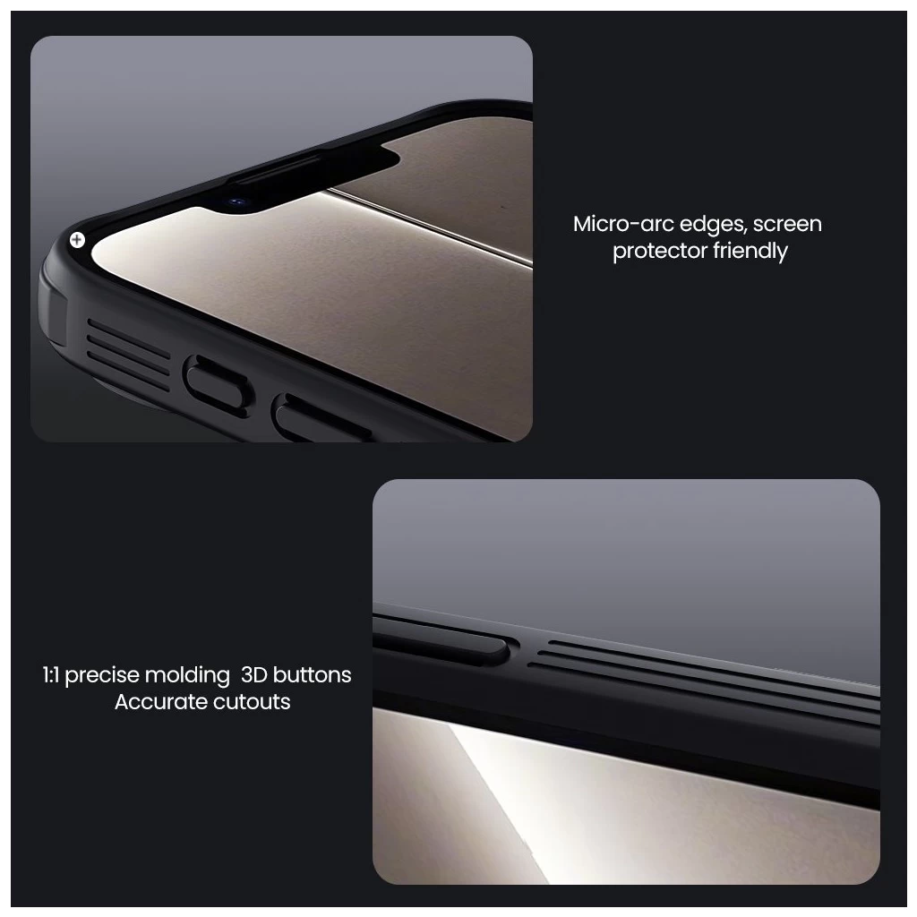 Nillkin CamShield PRO mágneses kemény tok Apple iPhone 16e készülékhez fekete