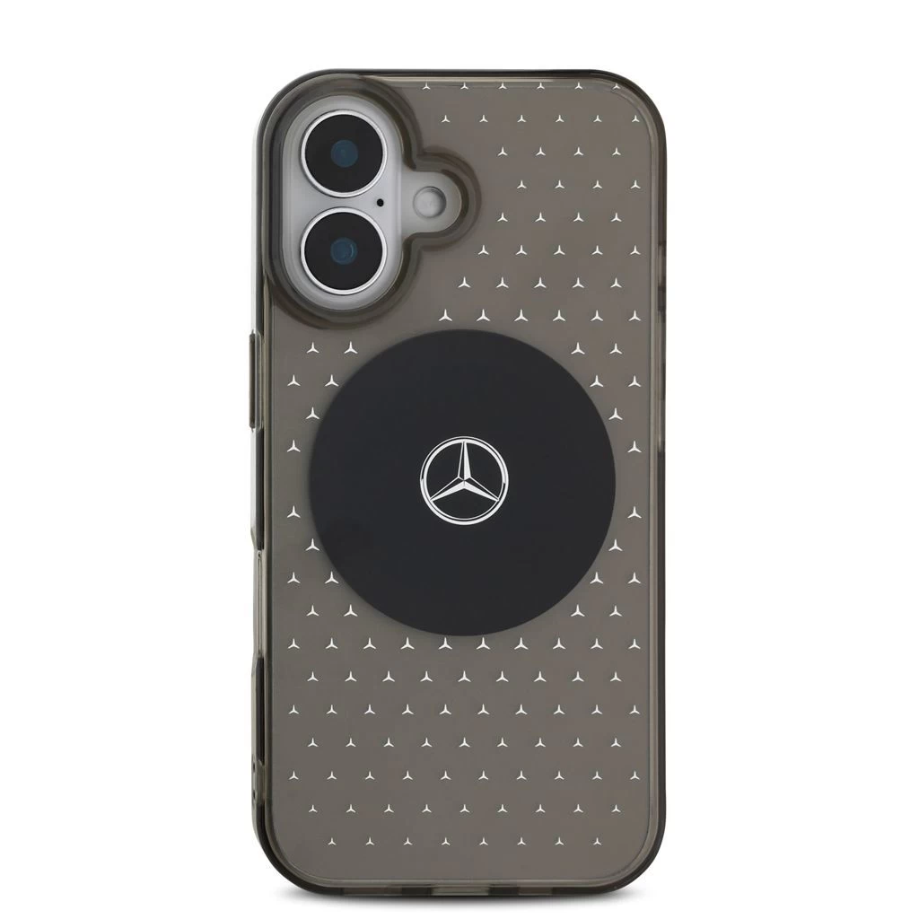 Mercedes PC/TPU Star Pattern MagSafe tok iPhone 16 készülékhez fekete