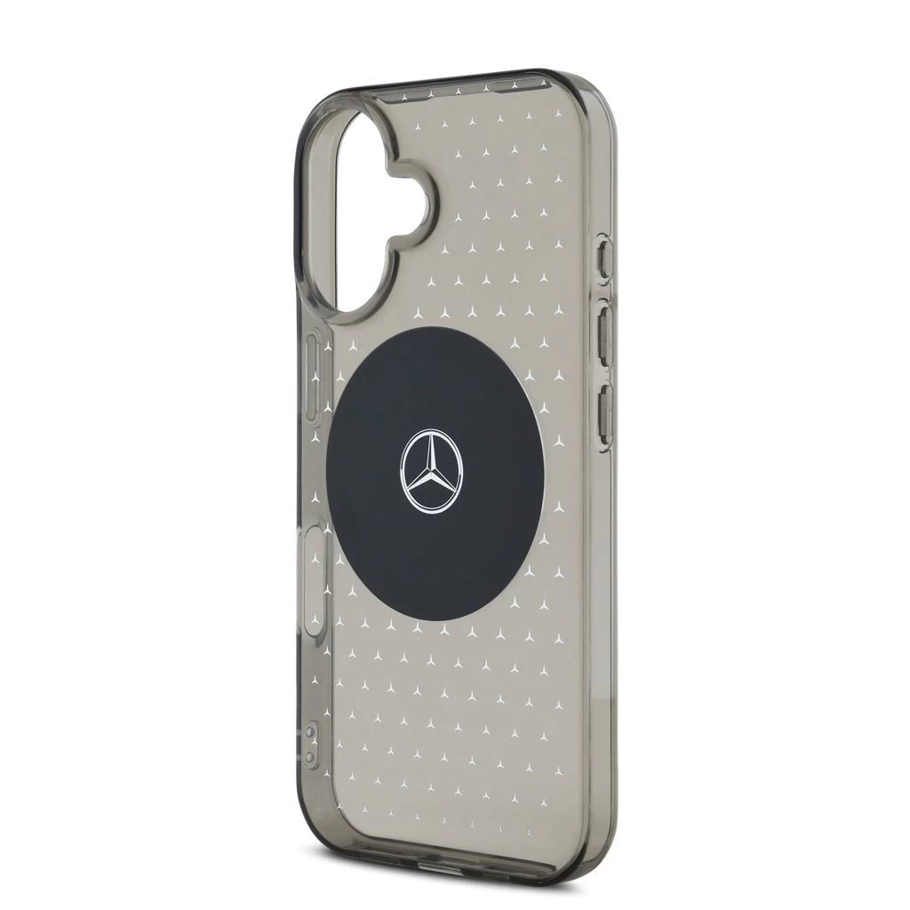 Mercedes PC/TPU Star Pattern MagSafe tok iPhone 16 készülékhez fekete