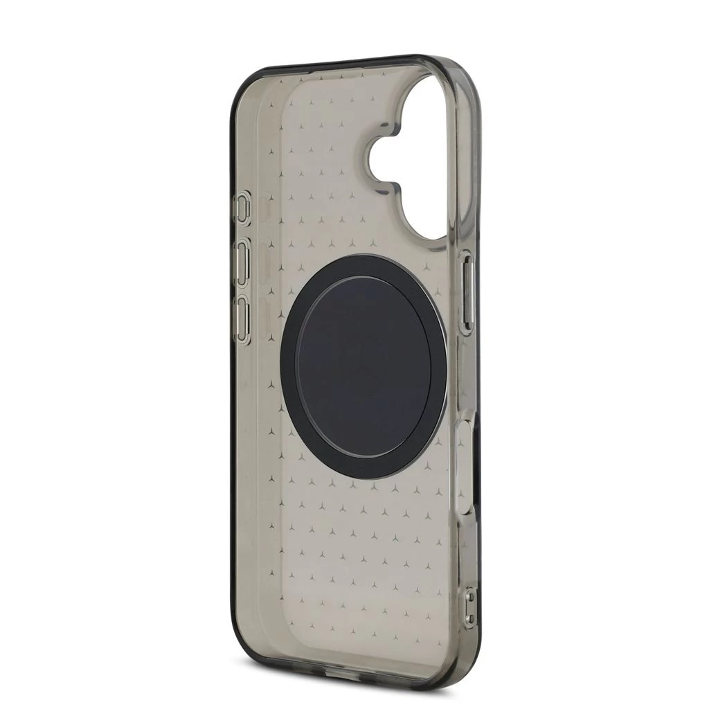 Mercedes PC/TPU Star Pattern MagSafe tok iPhone 16 készülékhez fekete