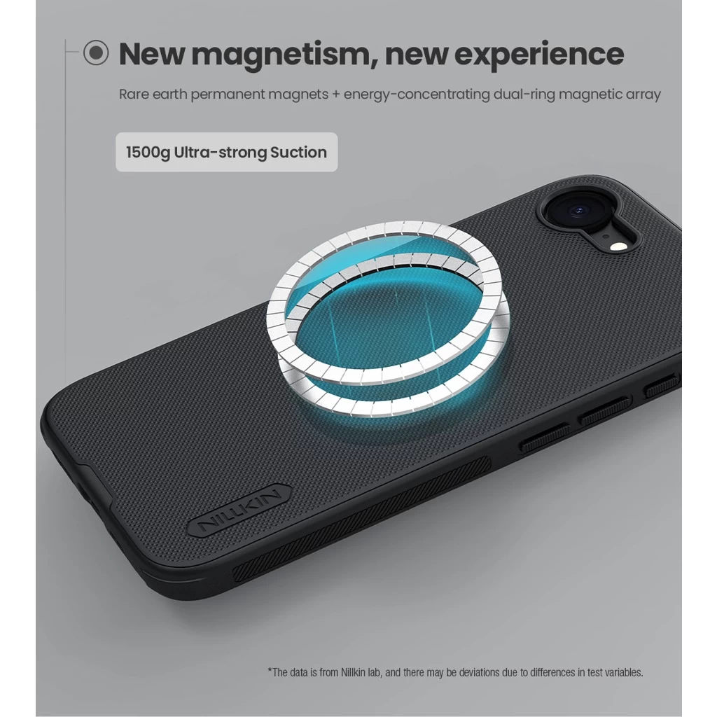 Nillkin Super Frosted PRO mágneses hát tok for Apple iPhone 16e készülékhez fekete