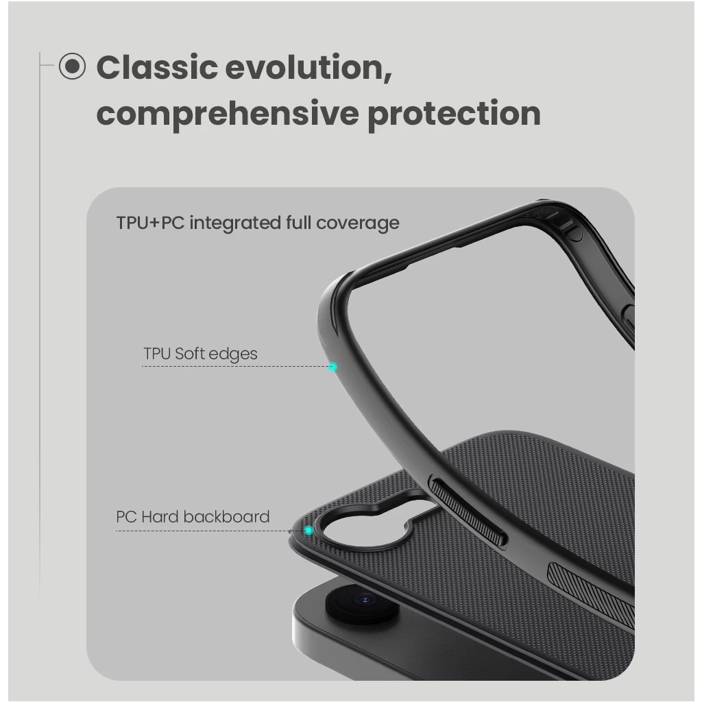 Nillkin Super Frosted PRO mágneses hát tok for Apple iPhone 16e készülékhez fekete