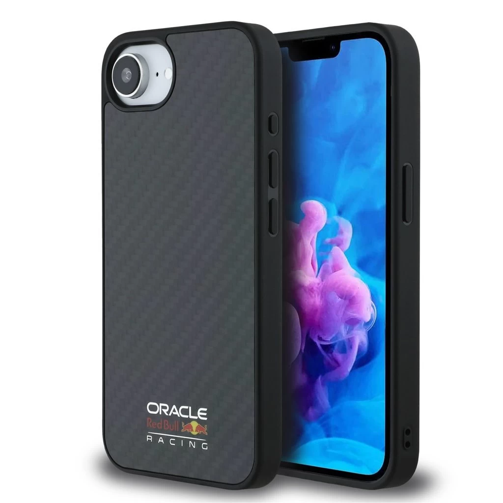 Red Bull Carbon Shiny Logo MagSafe tok iPhone 16e készülékhez fekete