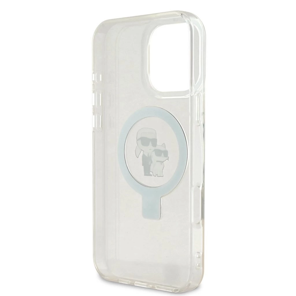 Karl Lagerfeld Ringstand Karl and Choupette MagSafe tok iPhone 16 Pro Max készülékhez fehér