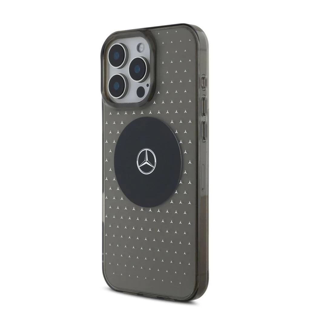 Mercedes PC/TPU Star Pattern MagSafe tok iPhone 16 Pro Max készülékhez fekete