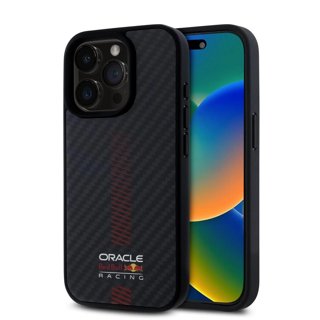 Red Bull Carbon Powerbar MagSafe tok iPhone 15 Pro készülékhez fekete