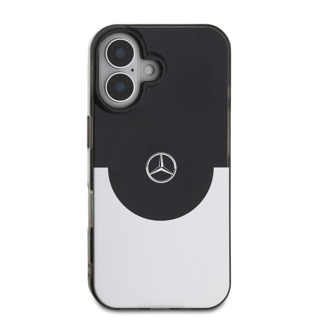 Mercedes PC/TPU Double Layer MagSafe tok iPhone 16 készülékhez fekete/ezüst