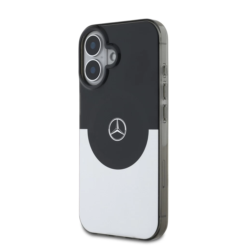 Mercedes PC/TPU Double Layer MagSafe tok iPhone 16 készülékhez fekete/ezüst