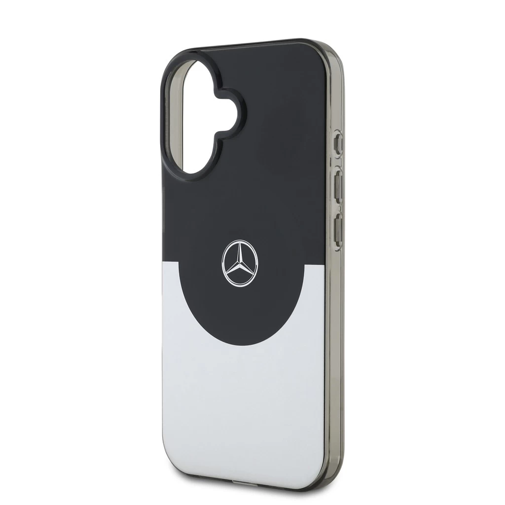 Mercedes PC/TPU Double Layer MagSafe tok iPhone 16 készülékhez fekete/ezüst