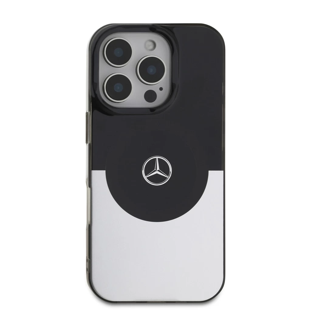 Mercedes PC/TPU Double Layer MagSafe tok iPhone 16 Pro Max készülékhez fekete/ezüst