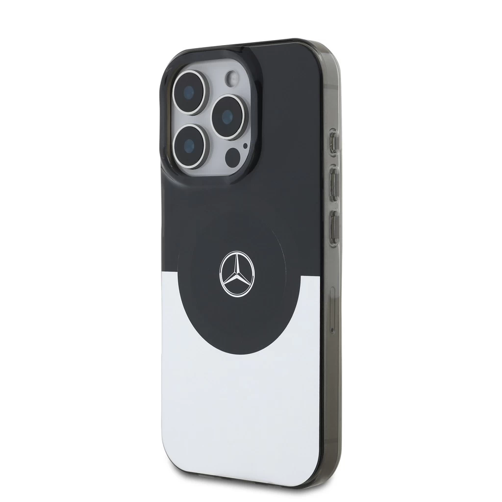Mercedes PC/TPU Double Layer MagSafe tok iPhone 16 Pro Max készülékhez fekete/ezüst