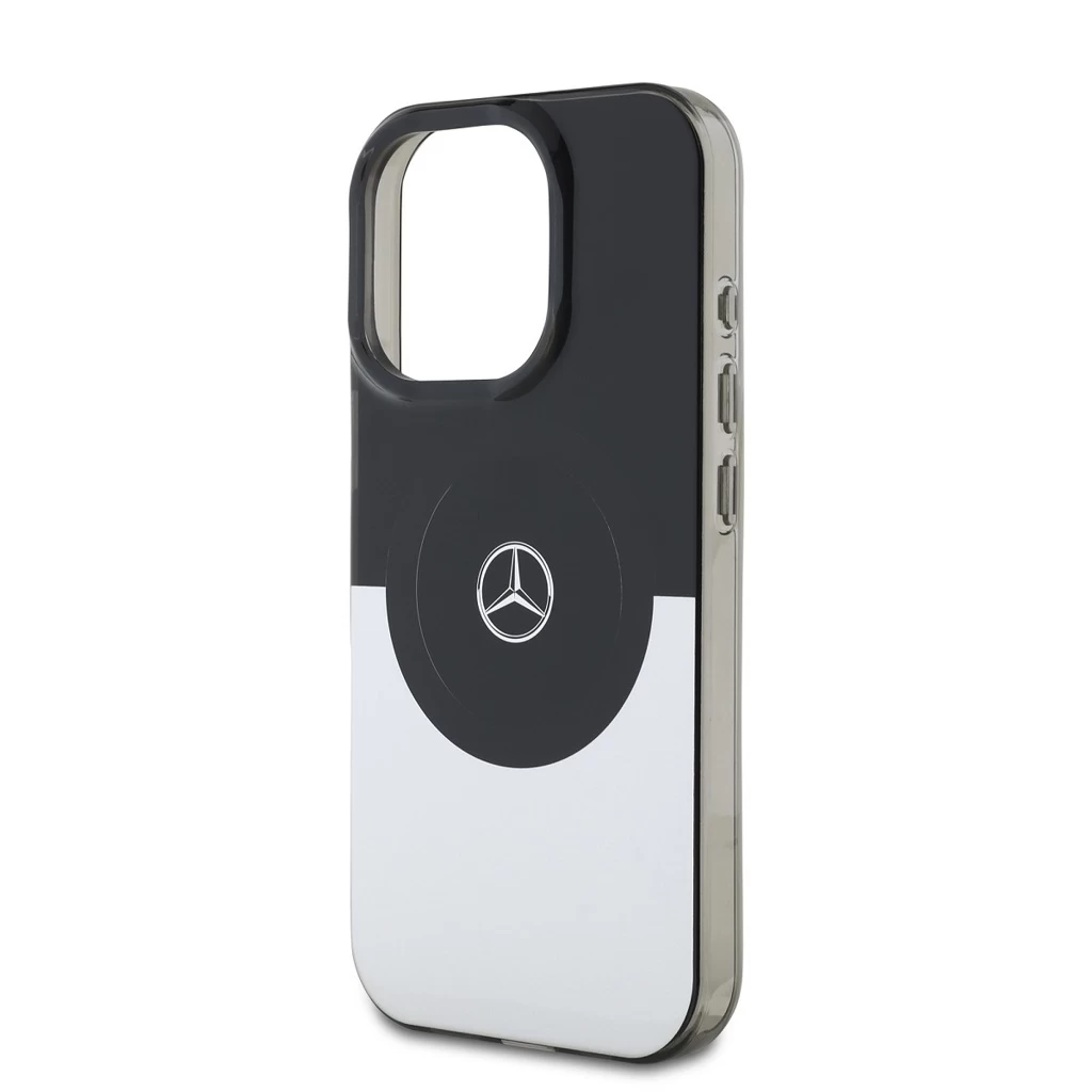 Mercedes PC/TPU Double Layer MagSafe tok iPhone 16 Pro Max készülékhez fekete/ezüst